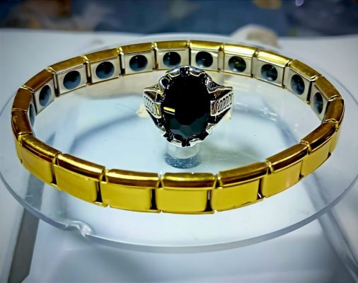 Braclete and stone ring